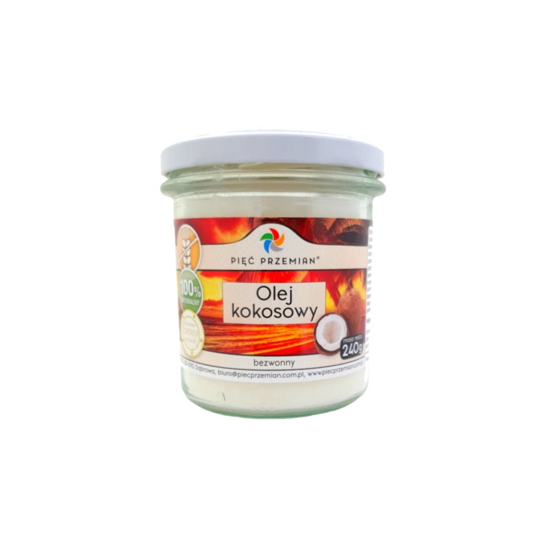 Pięć przemian Olej kokosowy 240 ml Pięć przemian Olej kokosowy 240 ml