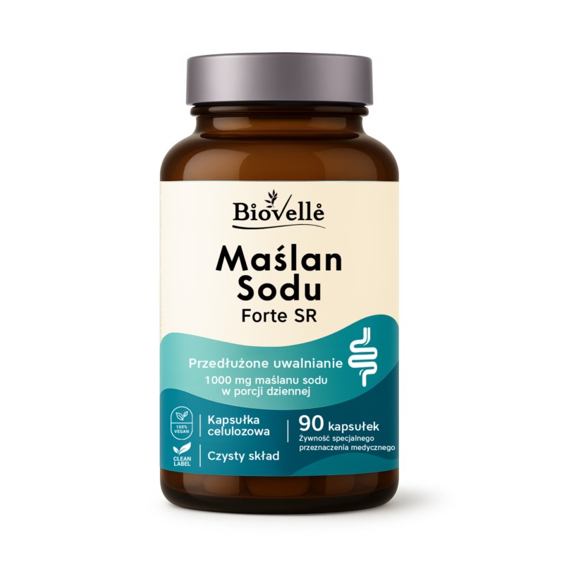 Biovelle Maślan Sodu Forte SR 1000 mg 90 kapsułek Biovelle Maślan Sodu Forte SR 1000 mg 90 kapsułek