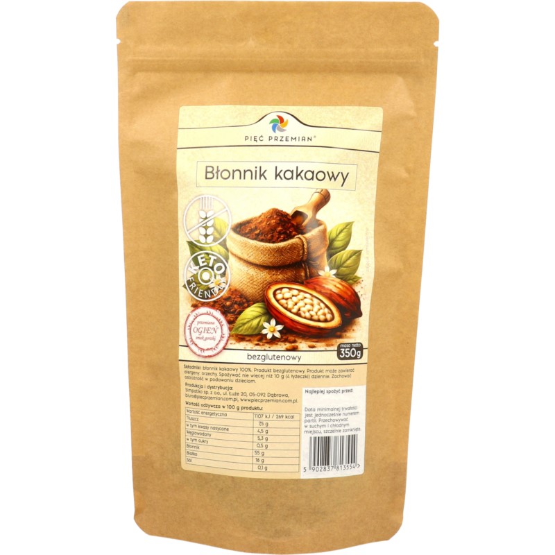 Pięć przemian Błonnik kakaowy 350 g Pięć przemian Błonnik kakaowy 350 g