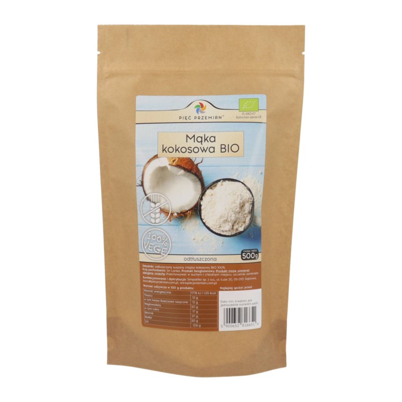 Pięć przemian Cukier Kokosowy BIO 800g Pięć przemian Cukier Kokosowy BIO 800g