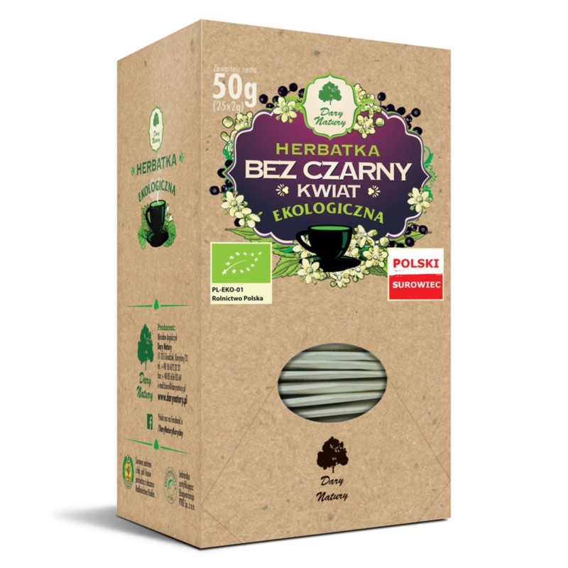 Dary Natury Bez Kwiat Eko 50G Obniżą Ciśnienie Dary Natury Bez Kwiat Eko 50G Obniżą Ciśnienie