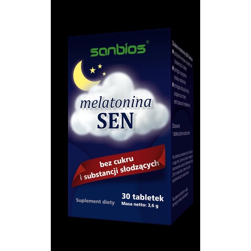 Sanbios Melatonina Sen 30 tabletek Sanbios Melatonina Sen 30 tabletek