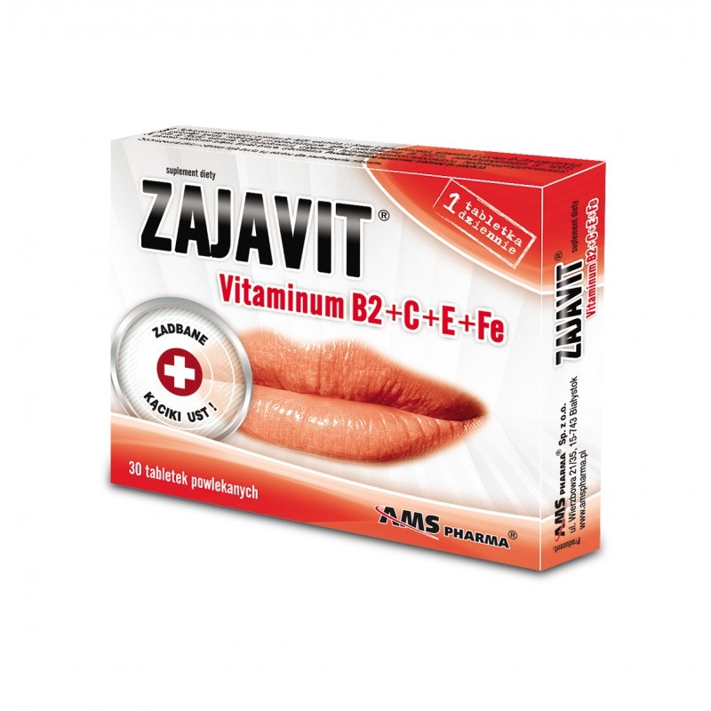 Zajavit Vitaminum B2 C E Fe 30 tabletek Zajavit Vitaminum B2 C E Fe 30 tabletek