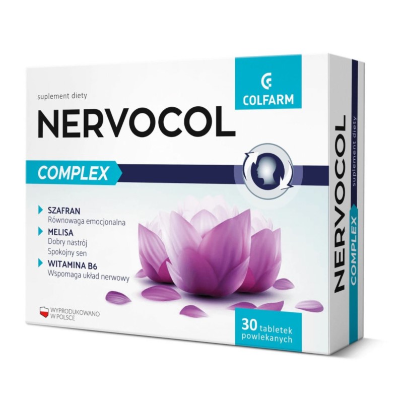 Colfarm Nervocol Complex 30 Tabl. Na Uspokojenie Colfarm Nervocol Complex 30 Tabl. Na Uspokojenie