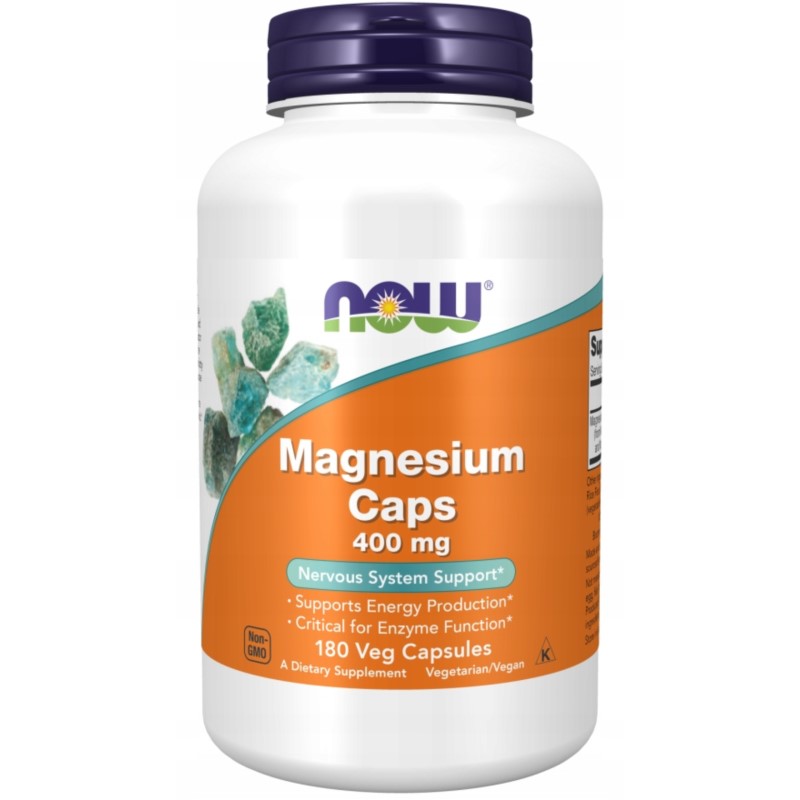 Now Foods Magnesium Caps 400 mg 180 kapsułek