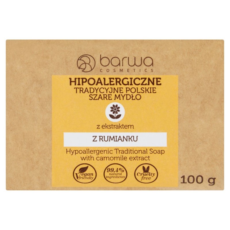 Barwa Mydło hipoalergiczne z rumianku szare 100 g Barwa Mydło hipoalergiczne z rumianku szare 100 g