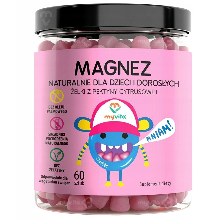 Myvita Żelki Naturalne Włosy MAGNEZ 60 szt. Myvita Żelki Naturalne Włosy MAGNEZ 60 szt.