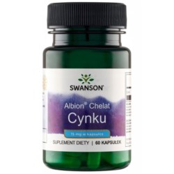 Swanson Albion Chelat Cynku 15 mg 60 k Swanson Albion Chelat Cynku 15 mg 60 k