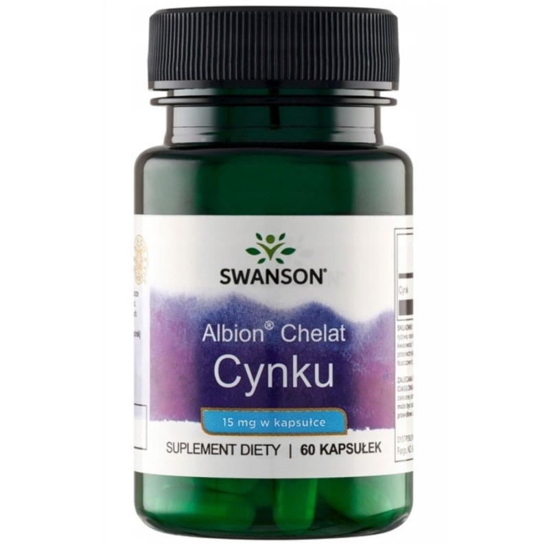 Swanson Albion Chelat Cynku 15 mg 60 k Swanson Albion Chelat Cynku 15 mg 60 k