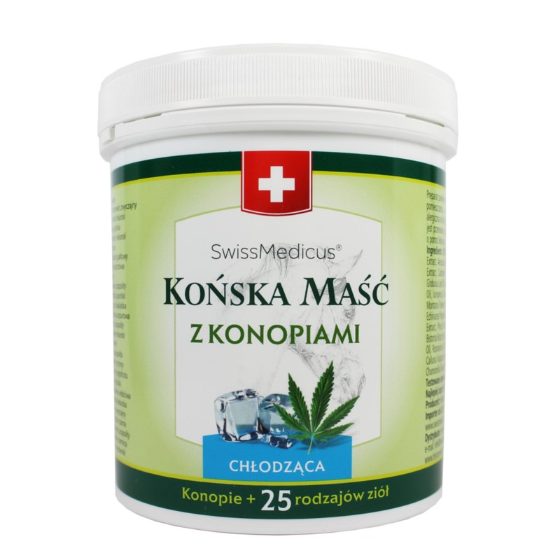 SwissMedicus Końska Maść z konopiami chłodząca 500