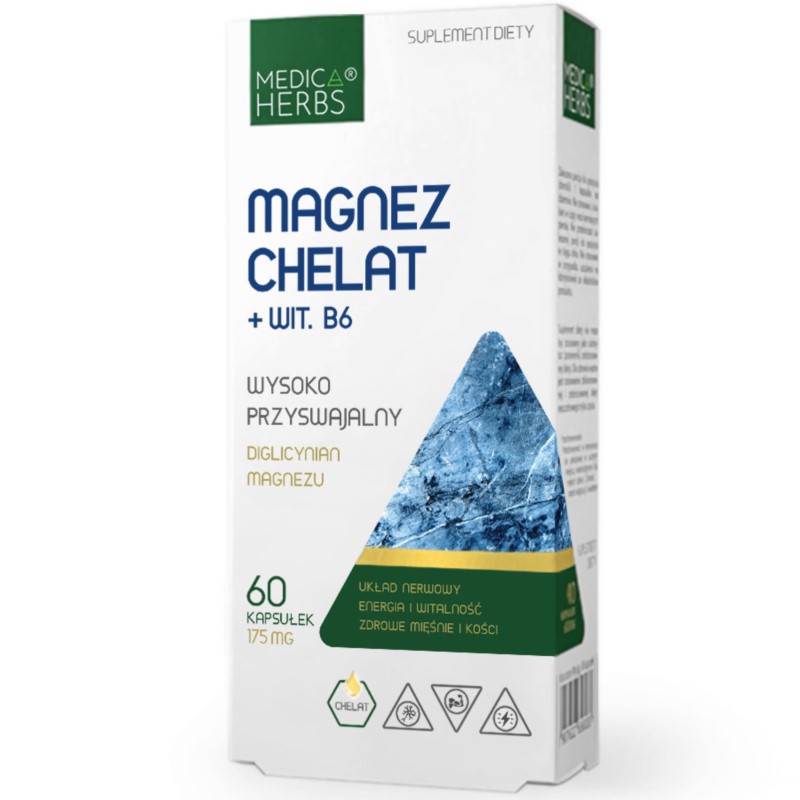 Medica Herbs Magnez Chelat + Wit. B 60 k Medica Herbs Magnez Chelat + Wit. B 60 k