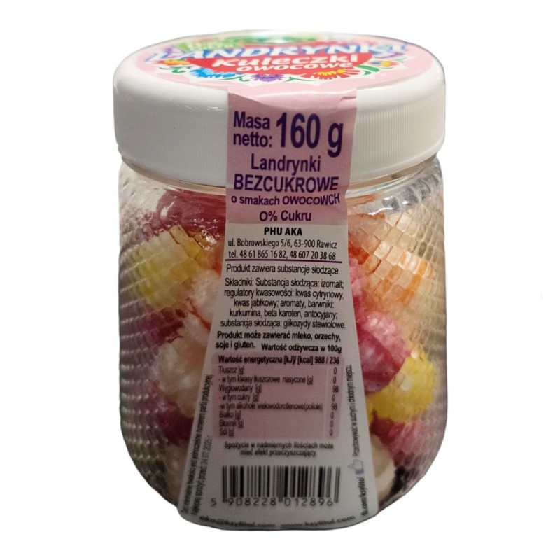 Aka Landrynki Kuleczki Owocowe 0% Cukru 160 G Aka Landrynki Kuleczki Owocowe 0% Cukru 160 G