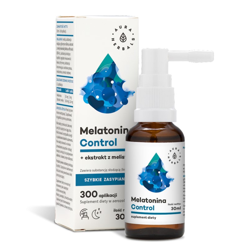 Aura Herbals Melatonina Control + Melisa ekstrakt Aura Herbals Melatonina Control + Melisa ekstrakt