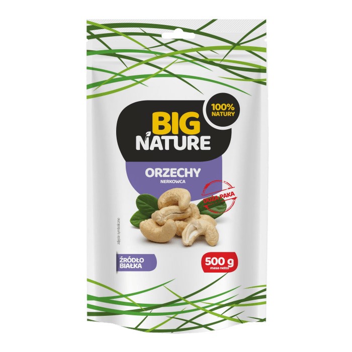 Big Nature Orzechy Nerkowca połówki 500 g Big Nature Orzechy Nerkowca połówki 500 g