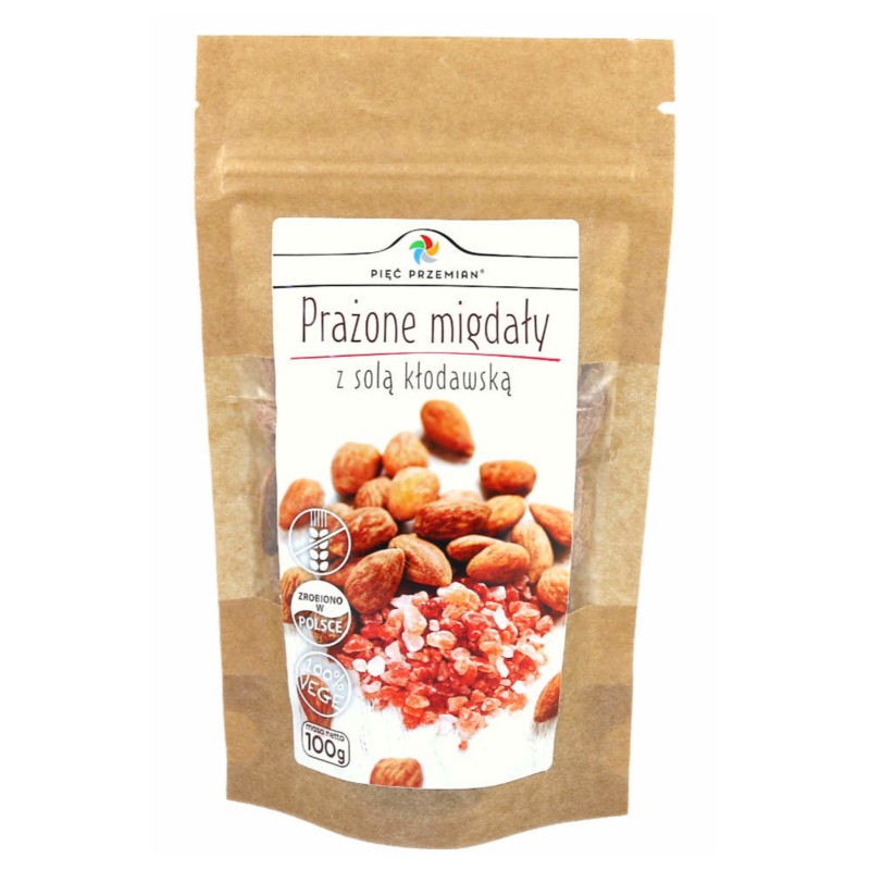 Pięć Przemian Prażone Migdały z solą kłodawską Pięć Przemian Prażone Migdały z solą kłodawską