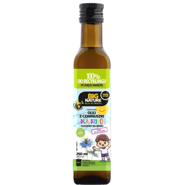 Big Nature Olej z czarnuszki dla dzieci 250 ml Big Nature Olej z czarnuszki dla dzieci 250 ml