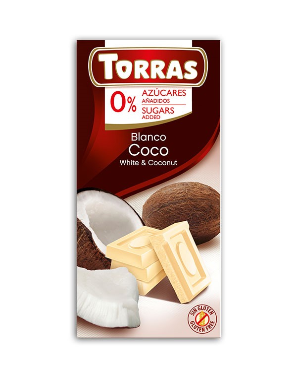Torras Czekolada biała z kokosem 75 g Torras Czekolada biała z kokosem 75 g