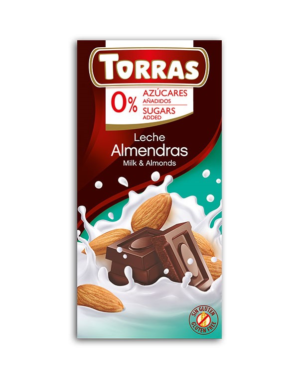 Torras Czekolada mleczna z migdałami 75 g