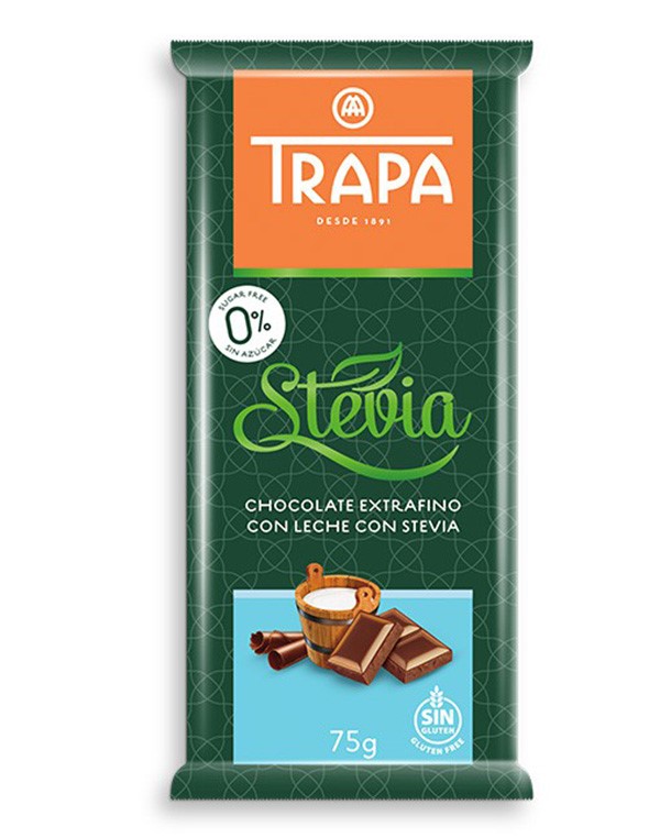 Trapa Czekolada mleczna ze stewią 75 g