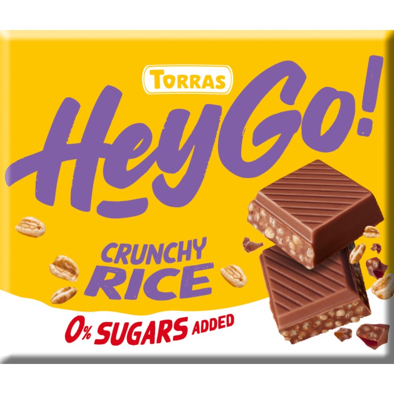 Hey Go Czekolada melczna crunchy z ryżem 60 g