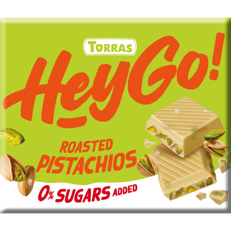Hey Go Czekolada biała z prażonymi pistacjami 60 g