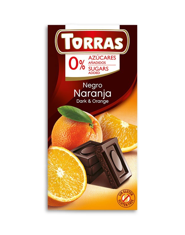 Torras Czekolada gorzka z pomarańczą 75 g
