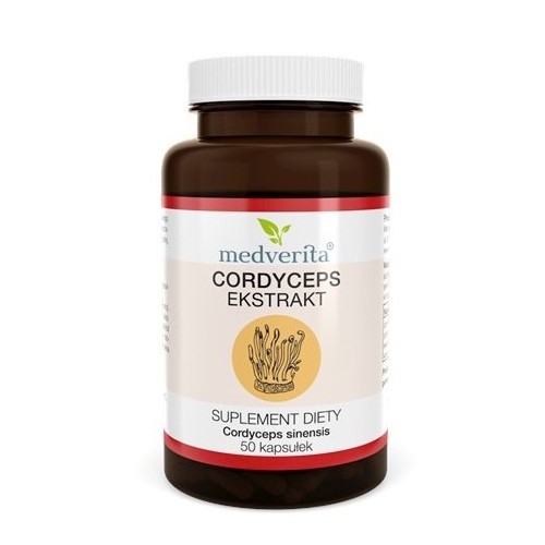 Medverita Cordyceps ekstrakt 500 mg 50 kapsuŁek Medverita Cordyceps ekstrakt 500 mg 50 kapsuŁek