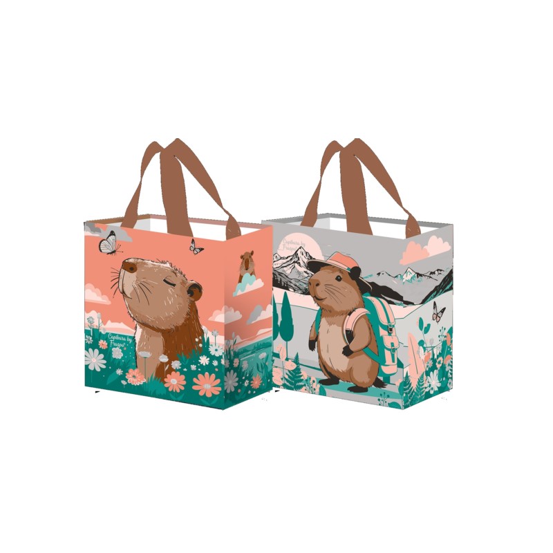 Torba Z Pp Mini Kapibara łososiowa-szara 10 L Torba Z Pp Mini Kapibara łososiowa-szara 10 L