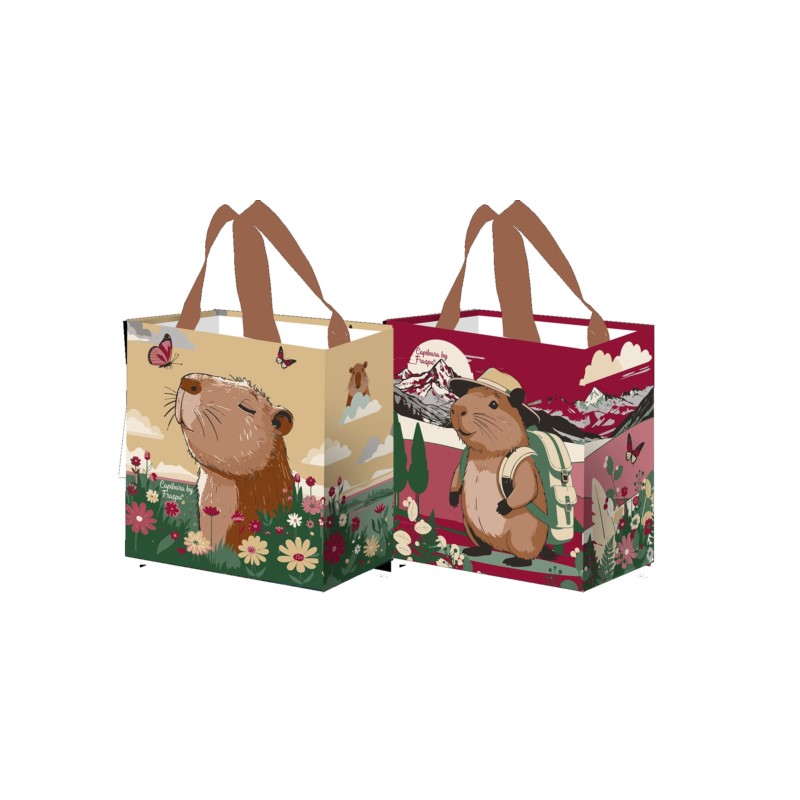 Torba Z Pp Mini Kapibara kremowo-bordowa 10 L Torba Z Pp Mini Kapibara kremowo-bordowa 10 L
