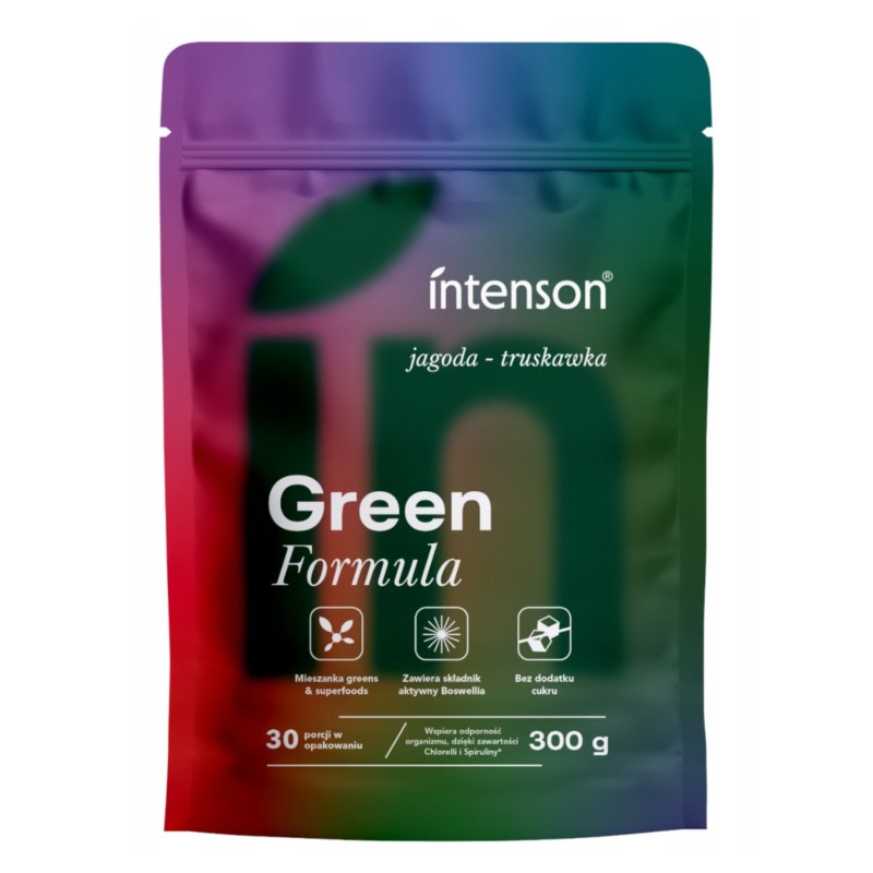 Intenson Green Formuła Jagoda-Truskawka 300 g Intenson Green Formuła Jagoda-Truskawka 300 g