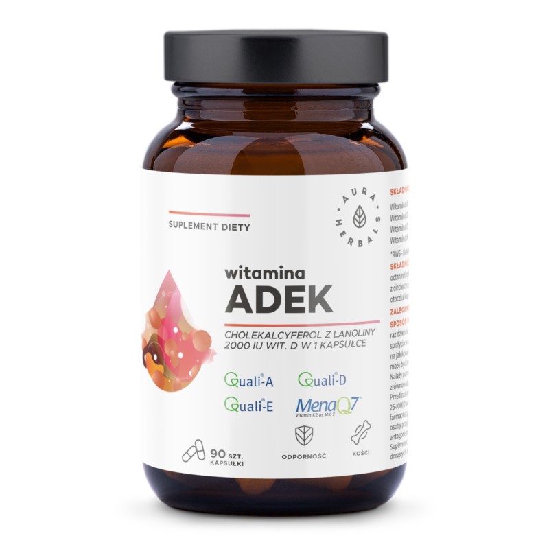 Aura Herbals Witamina ADEK 90 kapsułek odporność Aura Herbals Witamina ADEK 90 kapsułek odporność