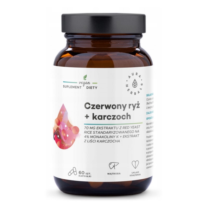 Aura Herbals Czerwony Ryż + Karczoch 60 k Aura Herbals Czerwony Ryż + Karczoch 60 k