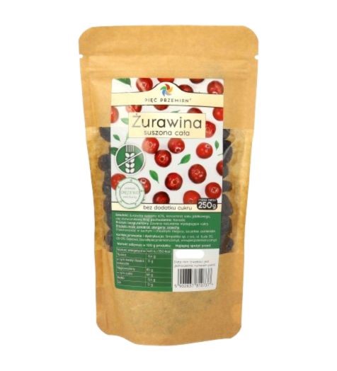 Pięć Przemian Żurawina Suszona Cała 250 g