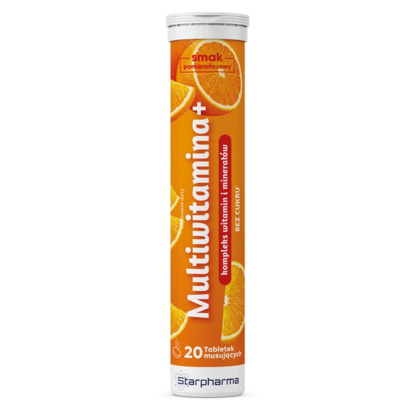 Starpharma Multiwitamina+ 20 tabletek pomarańcza Starpharma Multiwitamina+ 20 tabletek pomarańcza