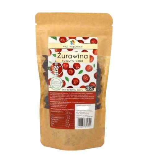 Pięć Przemian Żurawina Suszona Cięta 250 g