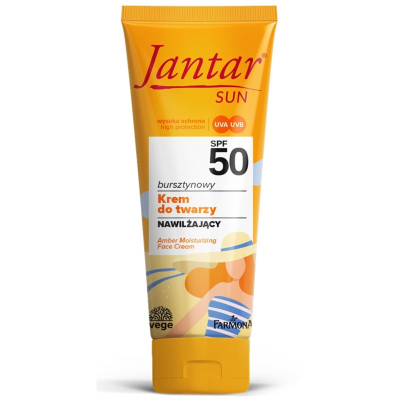 Jantar Sun Bursztynowy Krem nawilżający SPF 50 Jantar Sun Bursztynowy Krem nawilżający SPF 50
