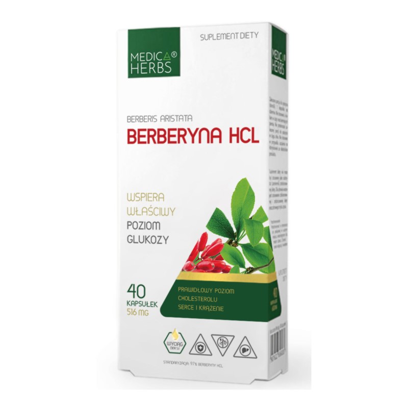 Medica Herbs Berberyna HCL 40 k Medica Herbs Berberyna HCL 40 k