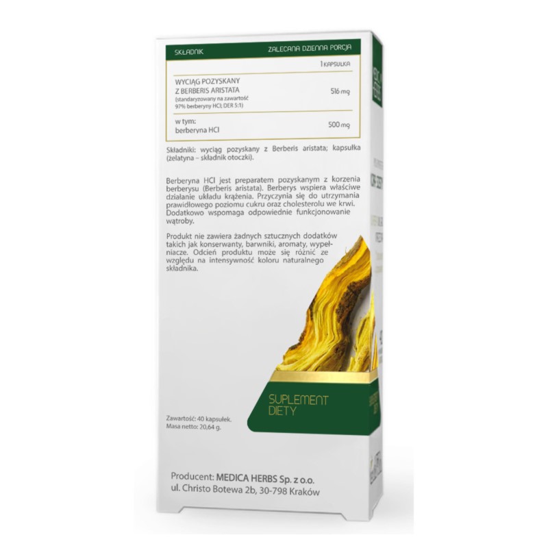 Medica Herbs Berberyna HCL 40 k Medica Herbs Berberyna HCL 40 k
