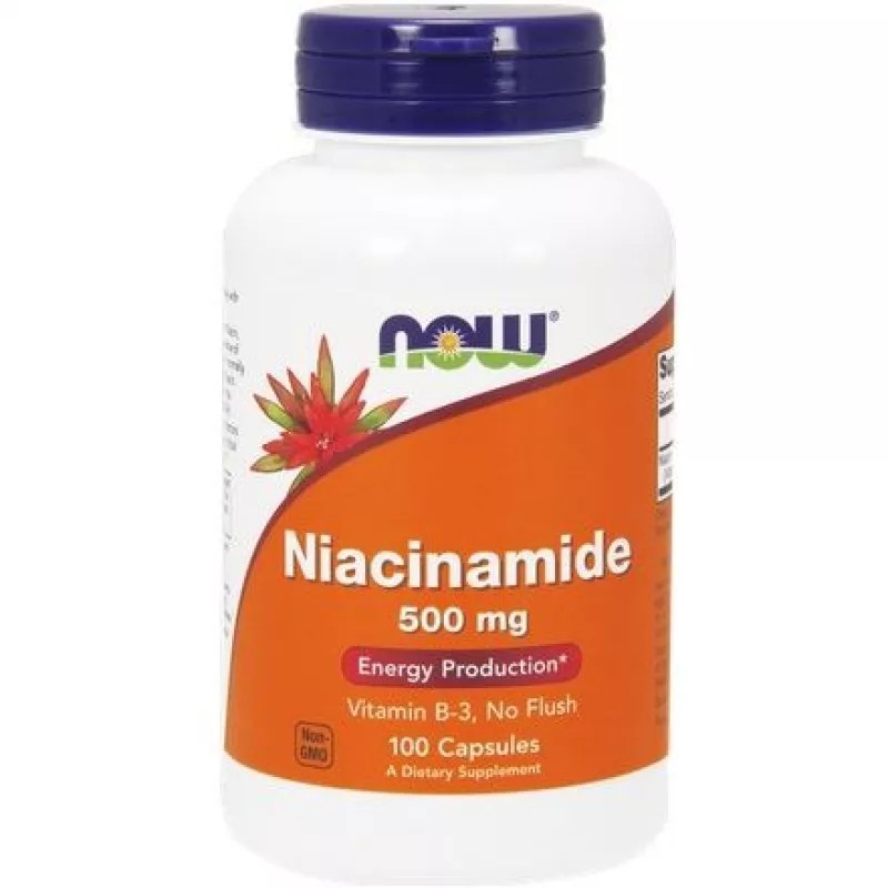 Now Foods Niacinamide B 3 500 mg 100 kapsułek Now Foods Niacinamide B 3 500 mg 100 kapsułek