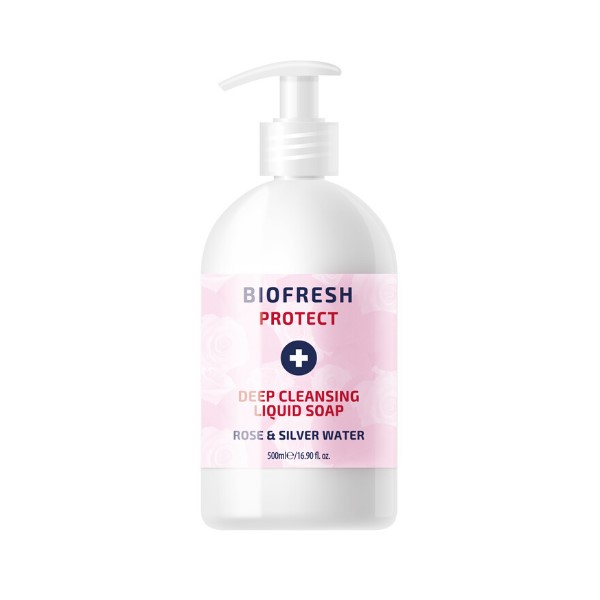 Mydło Naturalne w Płynie ze srebrem i różą 500 ml