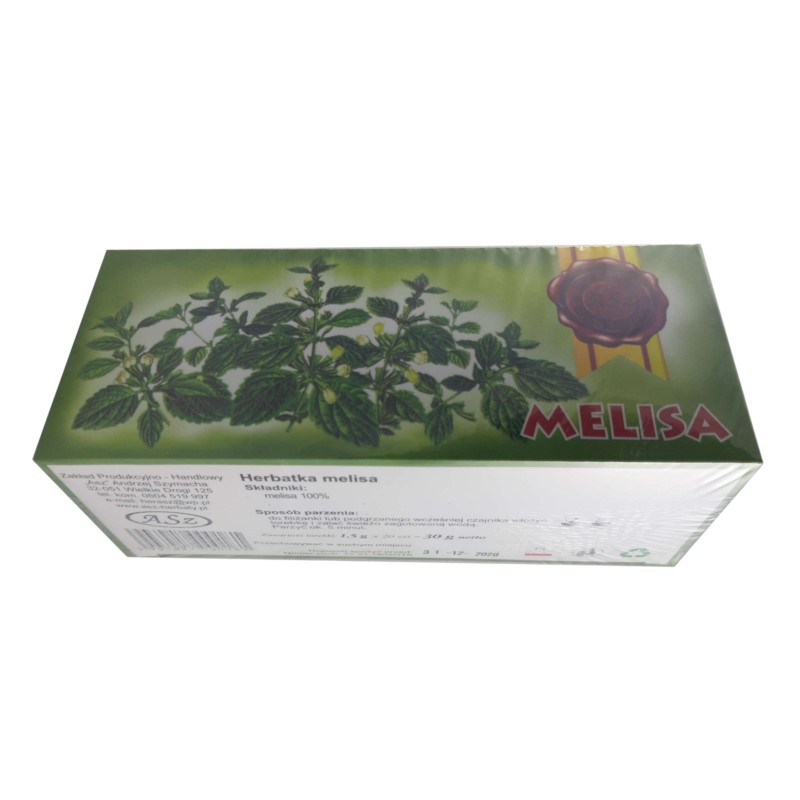 Asz Herbatka Melisa 20X1,5G wyciszenie uspokojenie Asz Herbatka Melisa 20X1,5G wyciszenie uspokojenie