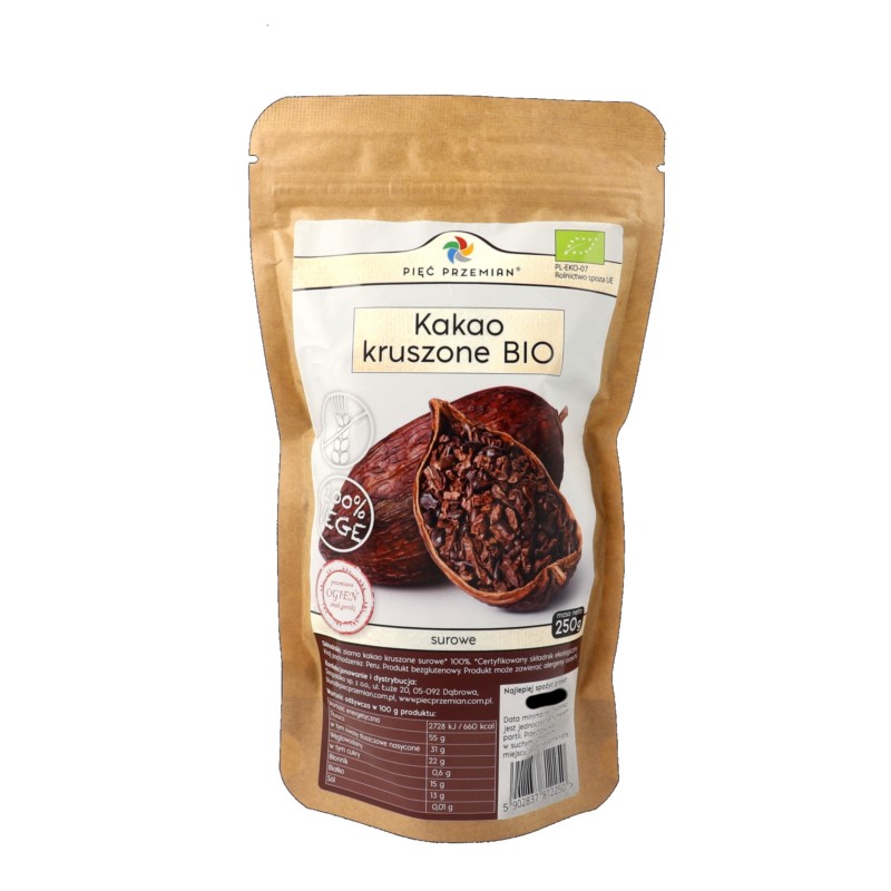 Pięć Przemian Kakao Kruszone BIO 250 g Pięć Przemian Kakao Kruszone BIO 250 g