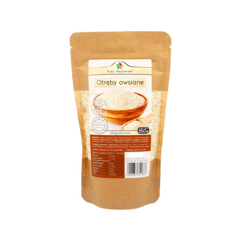 Pięć Przemian Otręby Owsiane 250 g Pięć Przemian Otręby Owsiane 250 g