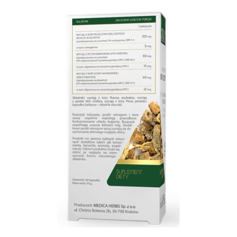 Medica Herbs Ruszczyk Pestki Winogron Kora Sosny