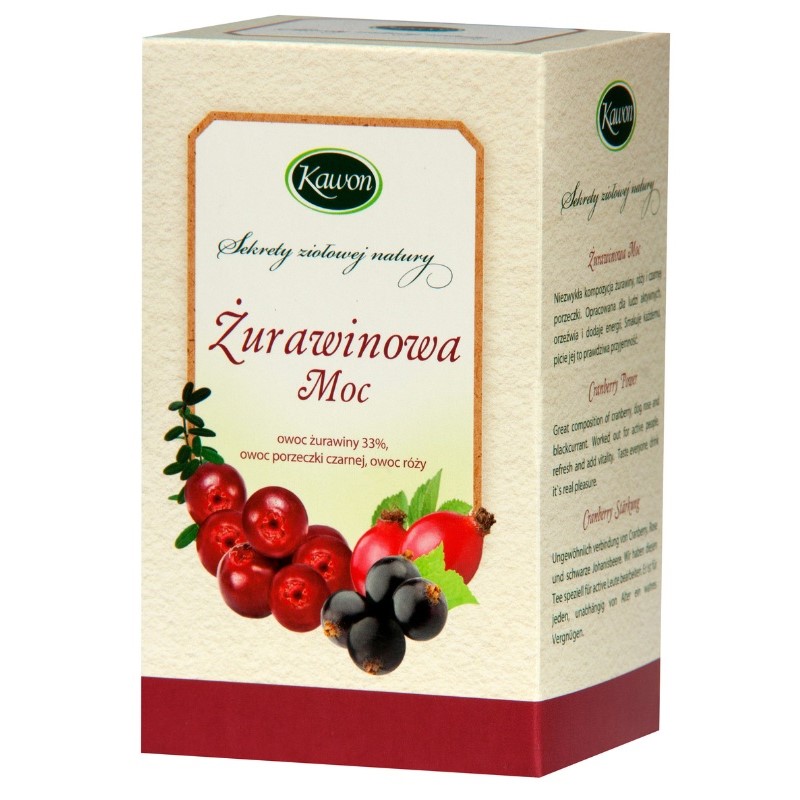 Kawon Żurawinowa Moc Herbata Owocowa 20x3g Kawon Żurawinowa Moc Herbata Owocowa 20x3g