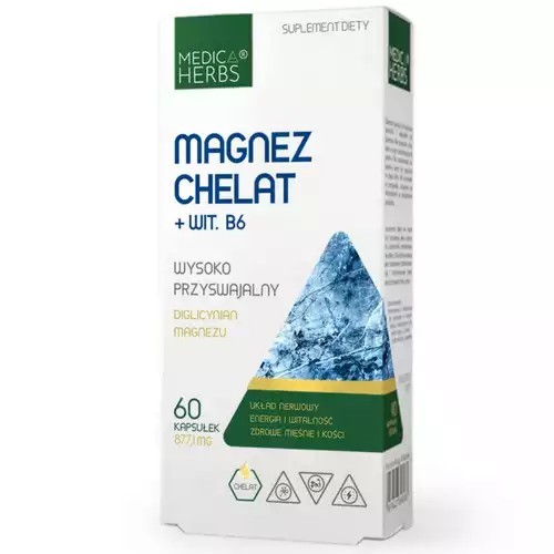 Medica Herbs Magnez Chelat + Wit. B 60 k Medica Herbs Magnez Chelat + Wit. B 60 k