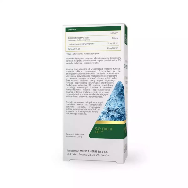 Medica Herbs Magnez Chelat + Wit. B 60 k Medica Herbs Magnez Chelat + Wit. B 60 k
