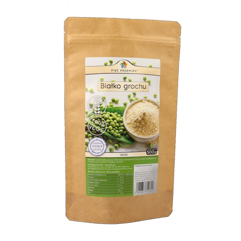 Pięć Przemian Białko z Grochu Izolat 500 g Pięć Przemian Białko z Grochu Izolat 500 g