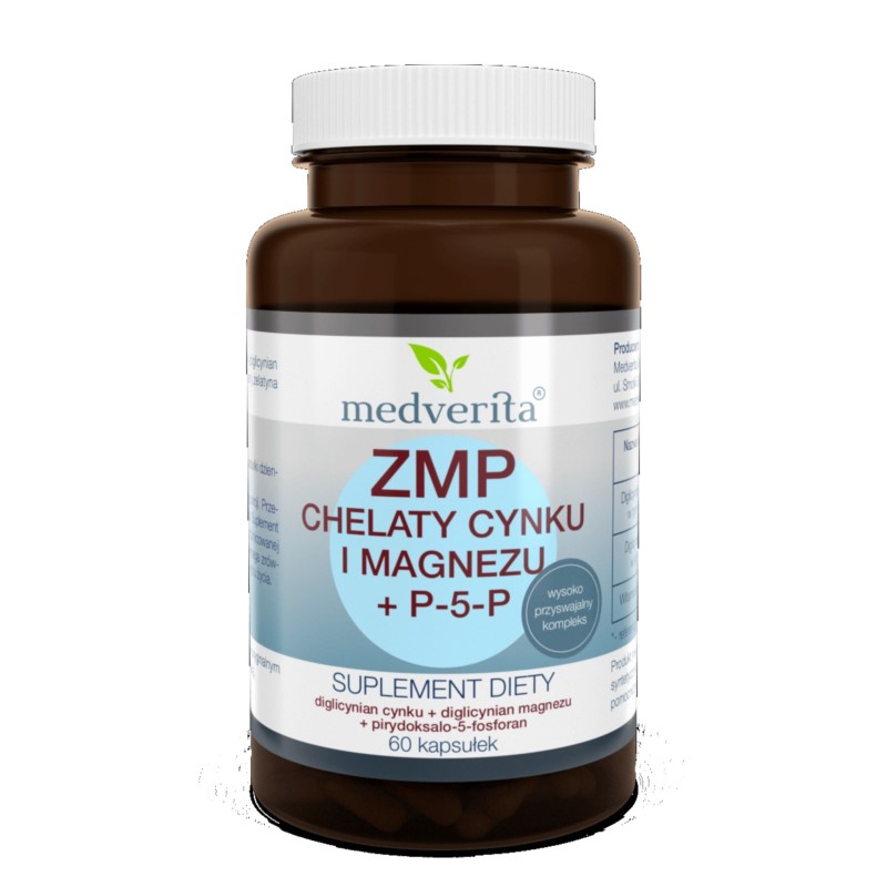 Medverita Chelaty Cynku i Magnezu + P-5-P 60 k