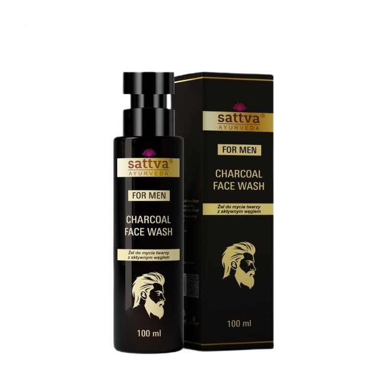 Sattva Żel do Mycia Twarzy z Węglem For Men 100 ml